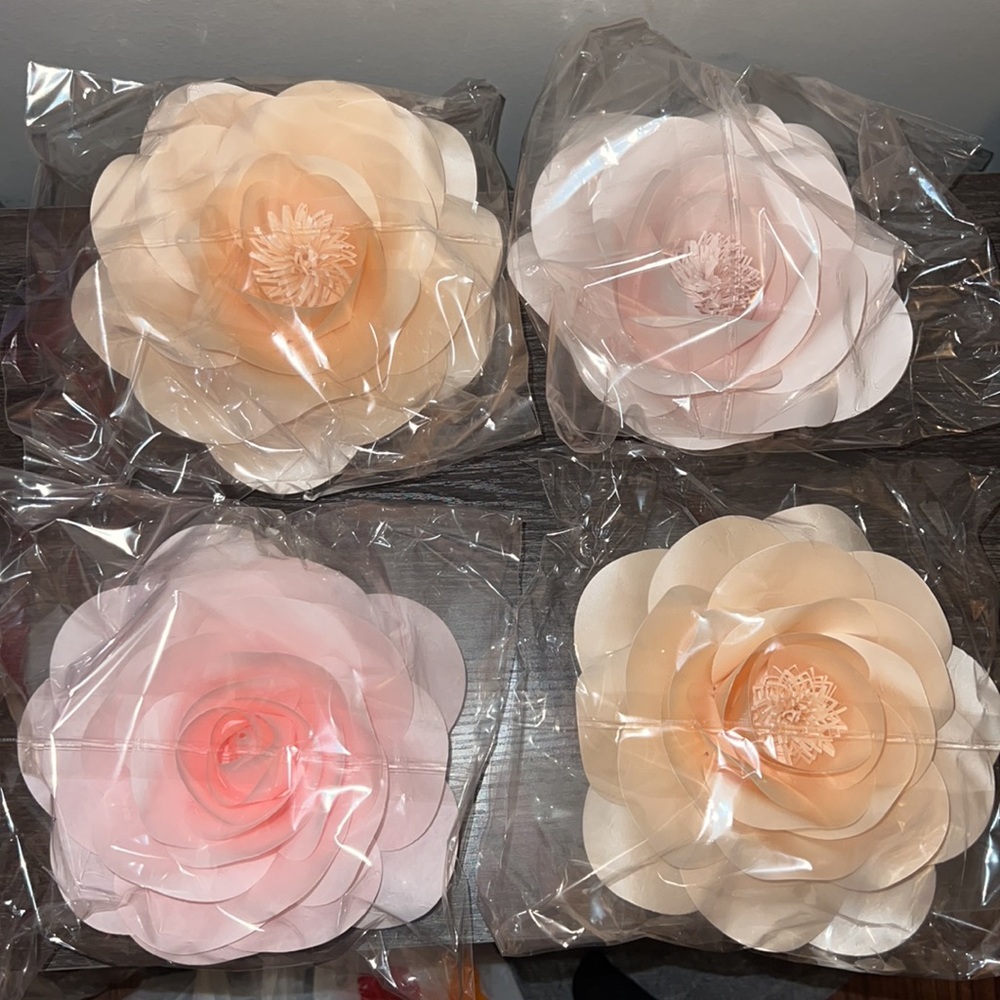 115. Wall Art by MioGallery Large Paper Flower Set